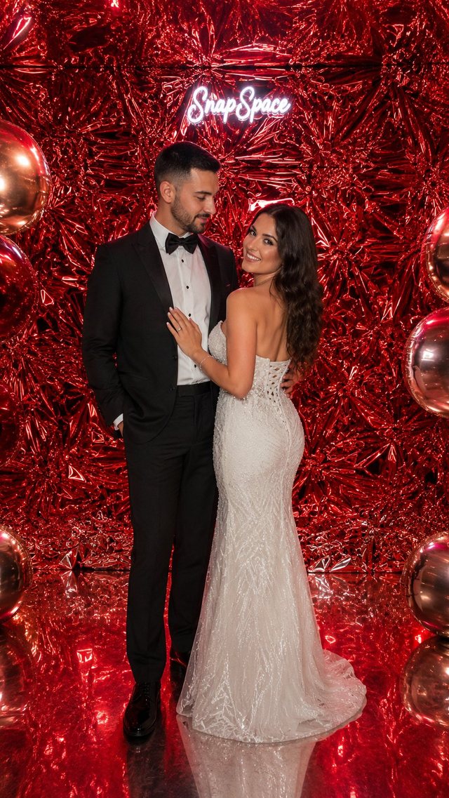 Roter Hintergrund Photo Booth