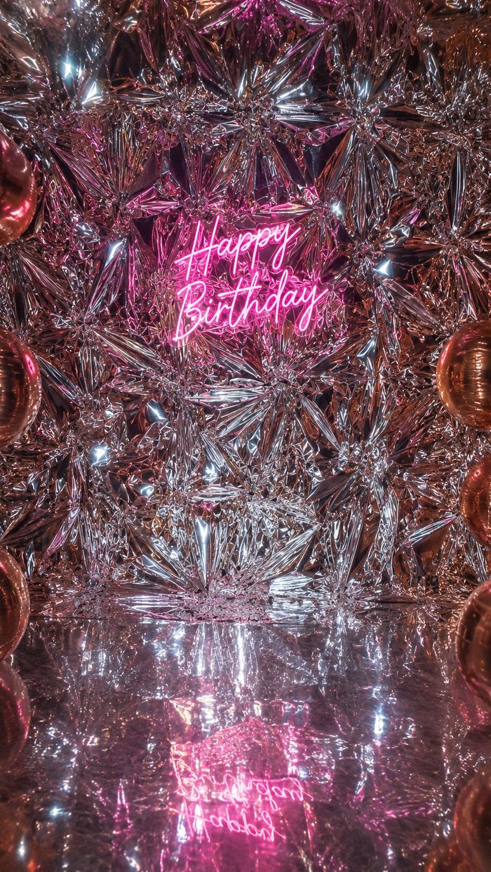 Neon-Schild Happy Birthday